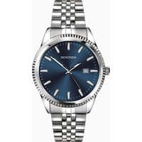 Sekonda Sekonda King Men's Watch | Silver Case & Stainless Steel Bracelet with Blue Dial | 1640