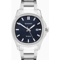 Sekonda Sekonda Octaire Men's Watch | Silver Alloy Case & Stainless Steel Bracelet with Blue Dial | 30275