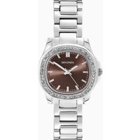 Sekonda Sekonda Octaire Ladies Watch | Silver Alloy Case & Stainless Steel Bracelet with Brown Dial | 40723