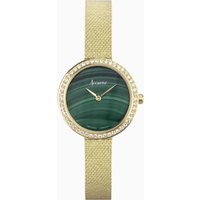 Accurist Accurist Jewellery Ladies Watch | Gold Case & Stainless Steel Bracelet with Green Malachite Dial | 28mm