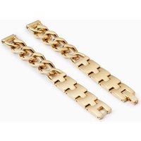 Accurist Jewellery Ladies Gold Stainless Steel 10mm Chain Bracelet