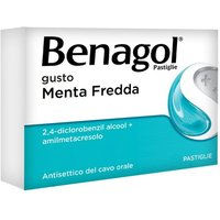 Benagol Pastiglie Antisettico del Cavo Orale Bocca e Gola Gusto Menta Fredda, 24 Pastiglie
