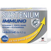 Sustenium Immuno Integratore Immunostimolante a base di Vitamine B C Zinco e Aminoacidi, 14 Bustine