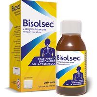 Bisolsec Sciroppo Sedativo per Tosse Secca Azione Rapida Adulti e Bambini 6+, 190ml