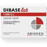 Abiogen DiBaseLab 1000 UI Colecalciferolo Deficit di Vitamina D, 30 Capsule Rigide