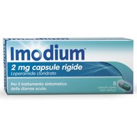Imodium 2mg Loperamide Cloridrato contro la Diarrea, 8 Capsule Rigide