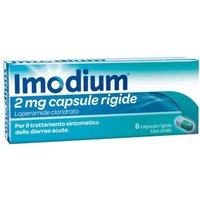 Imodium 2mg Loperamide Cloridrato contro la Diarrea, 8 Capsule Rigide