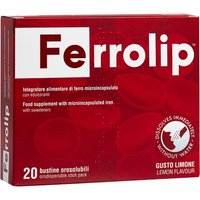 Uga Nutraceuticals Ferrolip - Integratore di ferro microincapsulato, 20 bustine orosolubili
