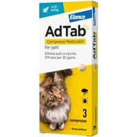 AdTab Lotilaner 48mg Antiparassitario per Gatti 2-8Kg, 3 compresse