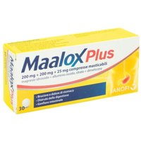 Maalox plus Trattamento Bruciore di Stomaco Iperacidità, 30 Compresse Masticabili