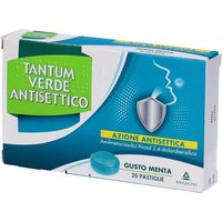 Tantum verde antisettico Pastiglie Mal di Gola Amilmetacresolo/Alcool 2,4-diclorobenzilico gusto menta, 20 pastiglie