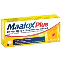 Maalox plus Acidità di Stomaco e Gonfiore Gastro-Intestinale, 30 Compresse Masticabili