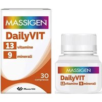 Massigen Dailyvit+ 13 Vitamine 9 Minerali Integratore, 30 Compresse