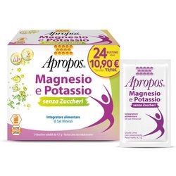 Apropos Magnesio E Potassio Senza Zuccheri 24 Bustine Gusto Lime