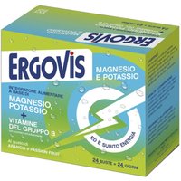 EG Ergovis - Magnesio Potassio e Vitamine B Integratore con Zucchero, 24 Bustine