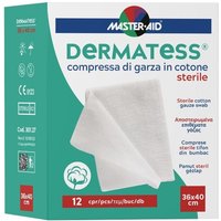 Master-Aid Dermatess - Compresse di Garza Sterile 36x40cm, 12 veli
