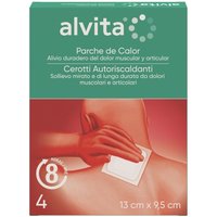 Alvita Cerotto Autoriscaldante Dispositivo Medico, 4 cerotti 13 x 9,5cm