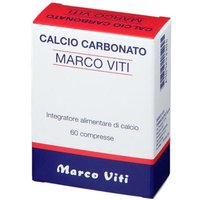 Marco Viti Calcio Carbonato Integratore Alimentare, 60 Compresse 500 mg