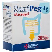 Sanitas Sanipeg 4g Macrogol Polvere per Soluzione Orale, 20 bustine 4g
