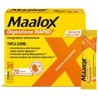 Maalox Digestione Rapid Integratore Controllo Acidità Gastrica Aroma Arancia, 20 Bustine
