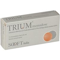 SOOFT Trium Monodose Gocce Oculari Soluzione Oftalmica, 15 Flaconcini