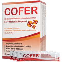 Sanitpharma Cofer Integratore Alimentare, 20 Stick