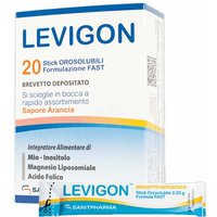 Sanitpharma Levigon Integratore Metabolismo Gusto Arancia, 20 Stick Orosolubili
