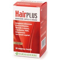 Farmaderbe Hair Plus Benessere Capelli E Unghie, 60 Compresse Rivestite