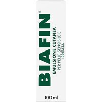 Biafin Emulsione Cutanea Idratante Lenitiva Crema Scottature e Pelle Sensibile e Irritata, 100ml