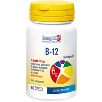 Longlife B12 1000 Mcg Integratore Alimentare per il Sistema Nervoso, 60Compresse