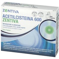 Zentiva Acetilcisteina 600 Integratore Alimentare, 10 Bustine Bipartite