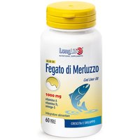 Longlife Olio Fegato Merluzzo 1000 Mg Integratore Alimentare, 60 Perle