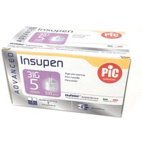 Pic Insupen Advanced Ago Penna Insulina Misura 31G 5mm, 100 Pezzi