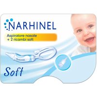 Narhinel Aspiratore Nasale Neonati e Bambini Soft con 2 Ricambi Soft con Filtro