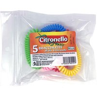 Sella Citronello - Bracciale Protettivo Anti-Zanzara, 5 Bracciali