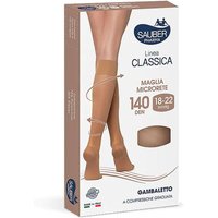 Sauber Classica - Gambaletto Microrete 140DEN 18-22mmHg Nero Taglia 4, 1 paio