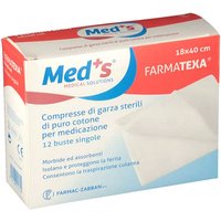 Med's Farmatexa - Compresse Di Garza 12/12 Sterili 18 x 40 cm 12 Buste