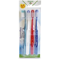 Profar Spazzolino Antiplacca Anatomico Sterilizzato, 4 Spazzolini