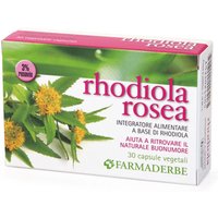 Farmaderbe Rhodiola Rosea Integratore Alimentare, 30 Capsule