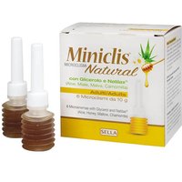 Sella Miniclis - Natural Microclismi Adulti Dispositivo Medico, 6 Microclismi