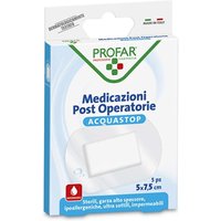 Profar Acquastop Medicazione Post Operatoria Misura 5 x 7,5 cm, 5 Pezzi
