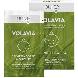 Purae - Volavia Salviette Bambini Zanzare Confezione 12 Salviette