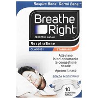 Breathe Right Original Cerotti Nasali Classici Standard, 10 Pezzi