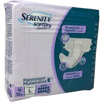 Serenity Soft Dry - Sensitive Pannoloni a Mutandina Taglia L Maxi, 15 pannoloni