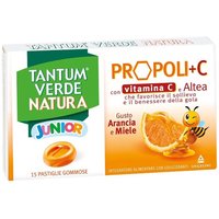 Angelini Tantum Verde - Natura Propoli+C Arancia e Miele Junior, 15 pastiglie