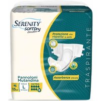 Serenity Soft Dry Sensitive Extra Pannoloni Mutandina Taglia L, 15 Pezzi