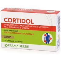 Farmaderbe Cortidol Integratore Stati di Tensione Localizzati, 20 Capsule