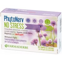Farmaderbe PhytoNerv - No Stress Integratore Alimentare, 30 Compresse