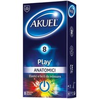 Akuel Play Profilattico in Lattice Anatomico, 8 preservativi