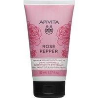 Apivita Rose Pepper - Crema Corpo Rassodante Rimodellante Rosa e Pepe Nero,125ml